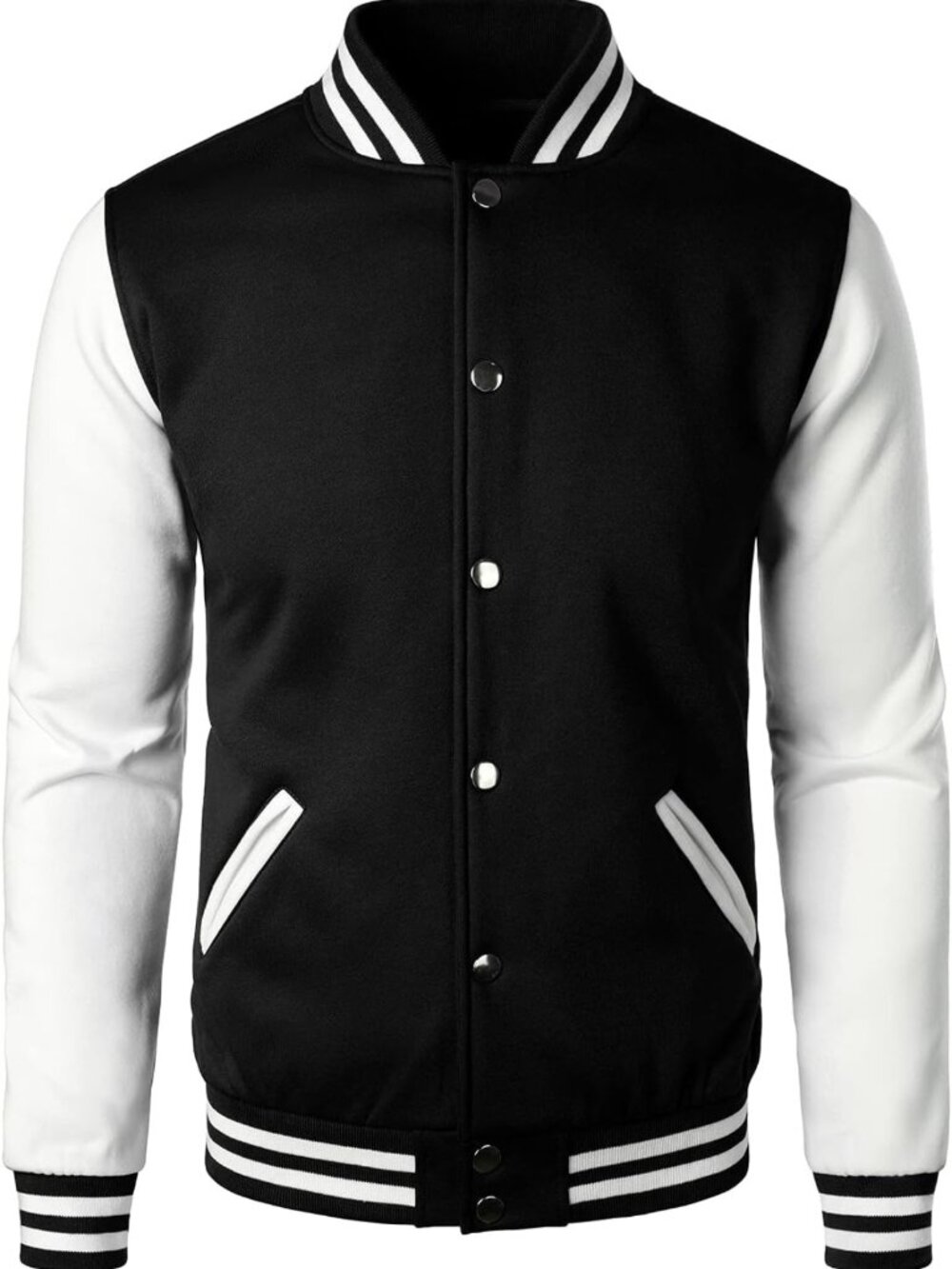 Stylish Men's Varsity Baseball Jacket | Cotton Blend Letterman Style Outerwear